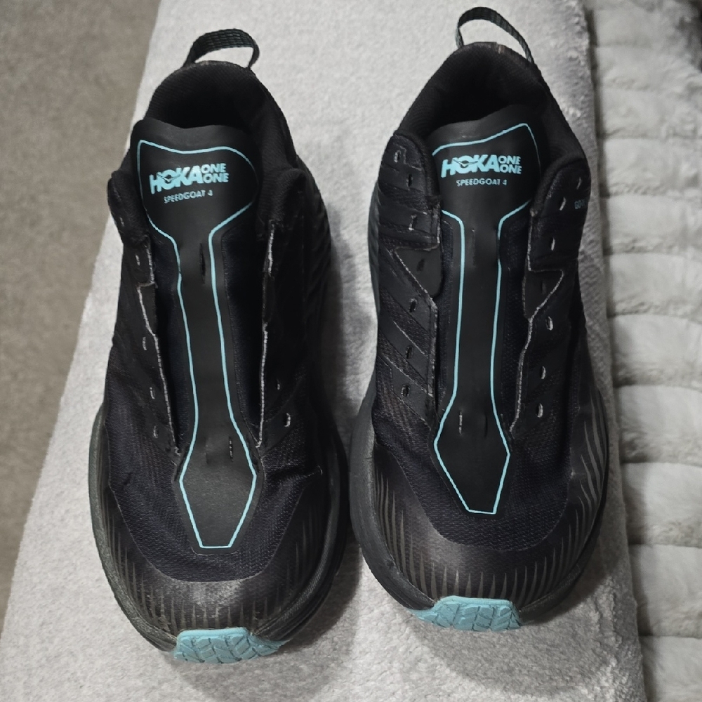 Hoka One One Women's Black and Blue Athletic Shoes